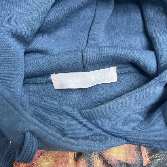 Missguided x Playboy cropped hoodie size 6 - Picture 2 of 5